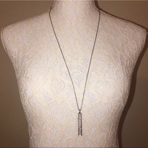 Silver rhinestone necklace